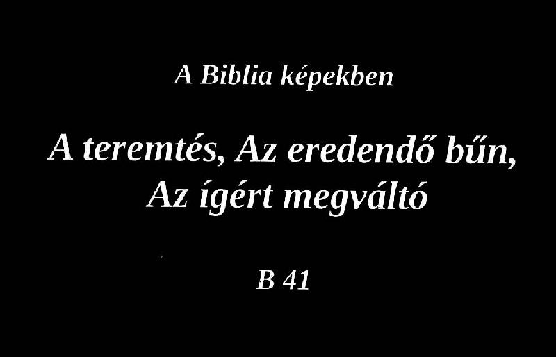A Biblia képekben : A teremtés, Az eredendő bűn, Az ígért megváltó