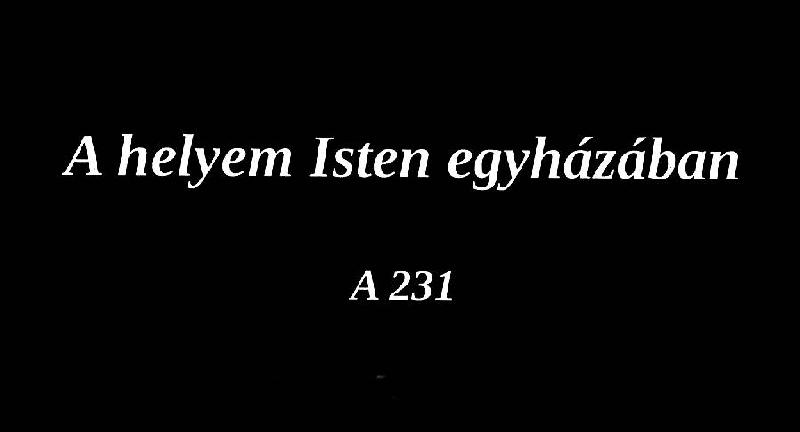 A helyem Isten egyházában