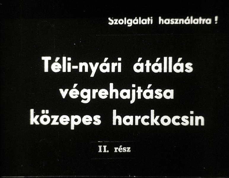 Téli-nyári átállás közepes harckocsin II.
