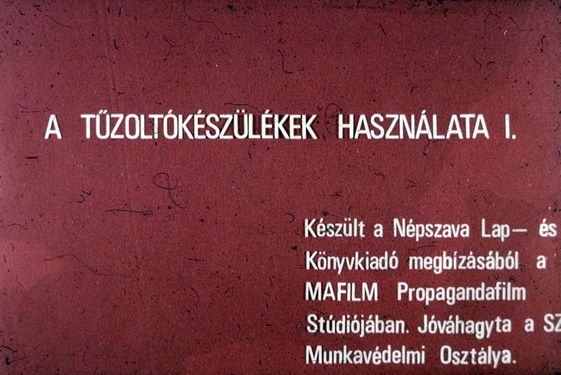 A tűzoltókészülékek használata I.