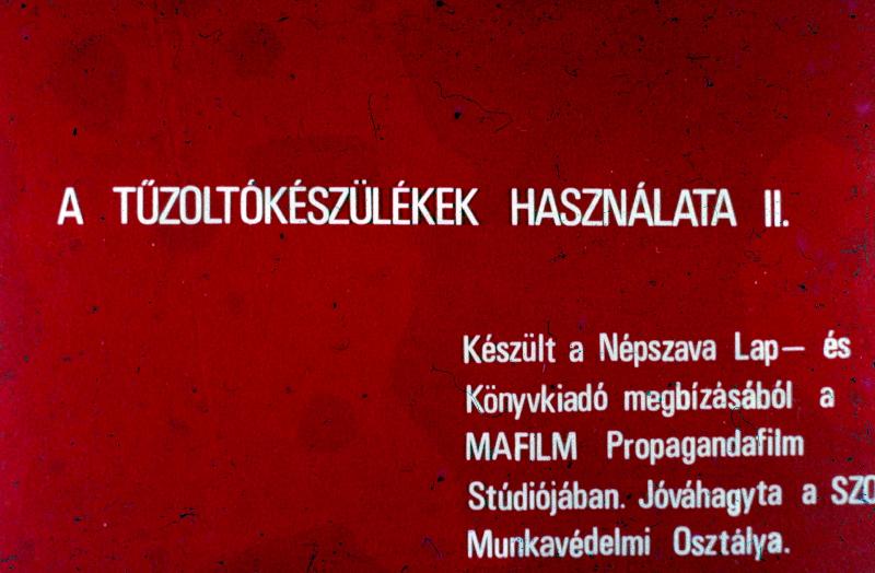 A tűzoltókészülékek használata II.